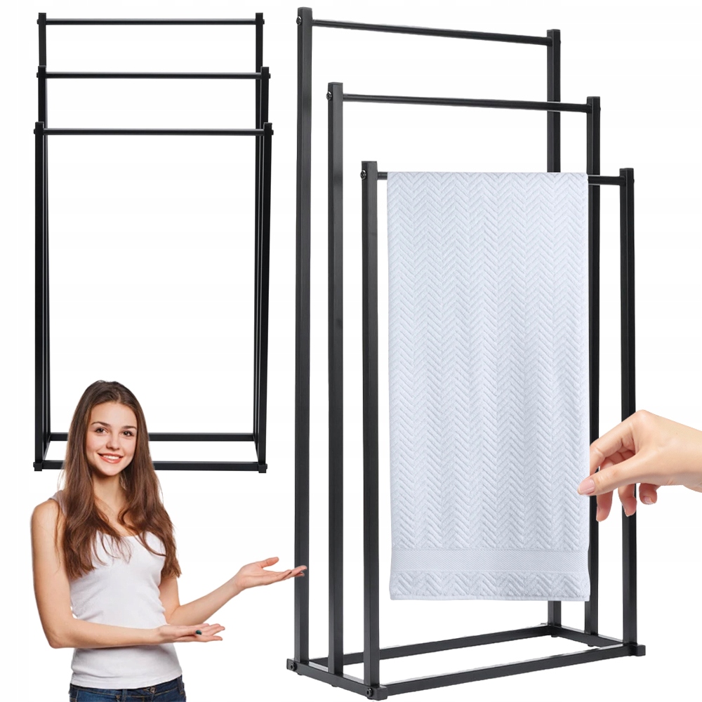 Koupelnový Věšák Na Ručníky Kovový Stojan Do Koupelny Sušák Loft