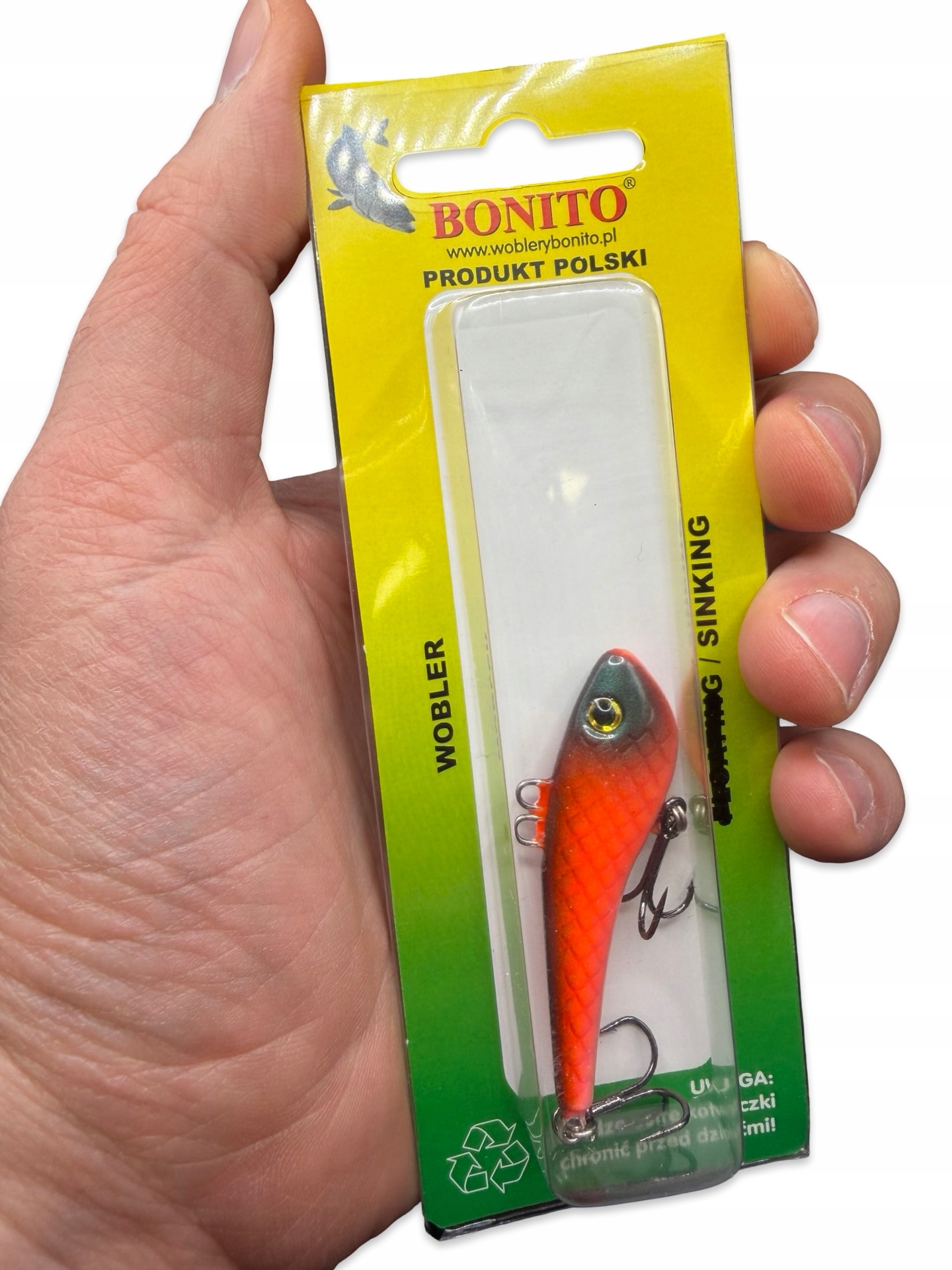Wobler Cykada Bonito Urwisek Na Okonia Red Killer Tonący 5,5cm/8g