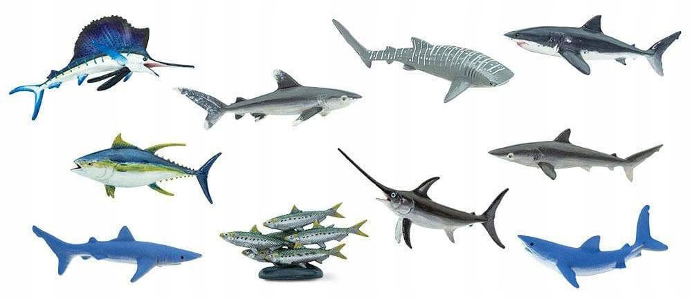 Safari Ltd Sada Montessori figurek Figurky zvířat Pelagické ryby