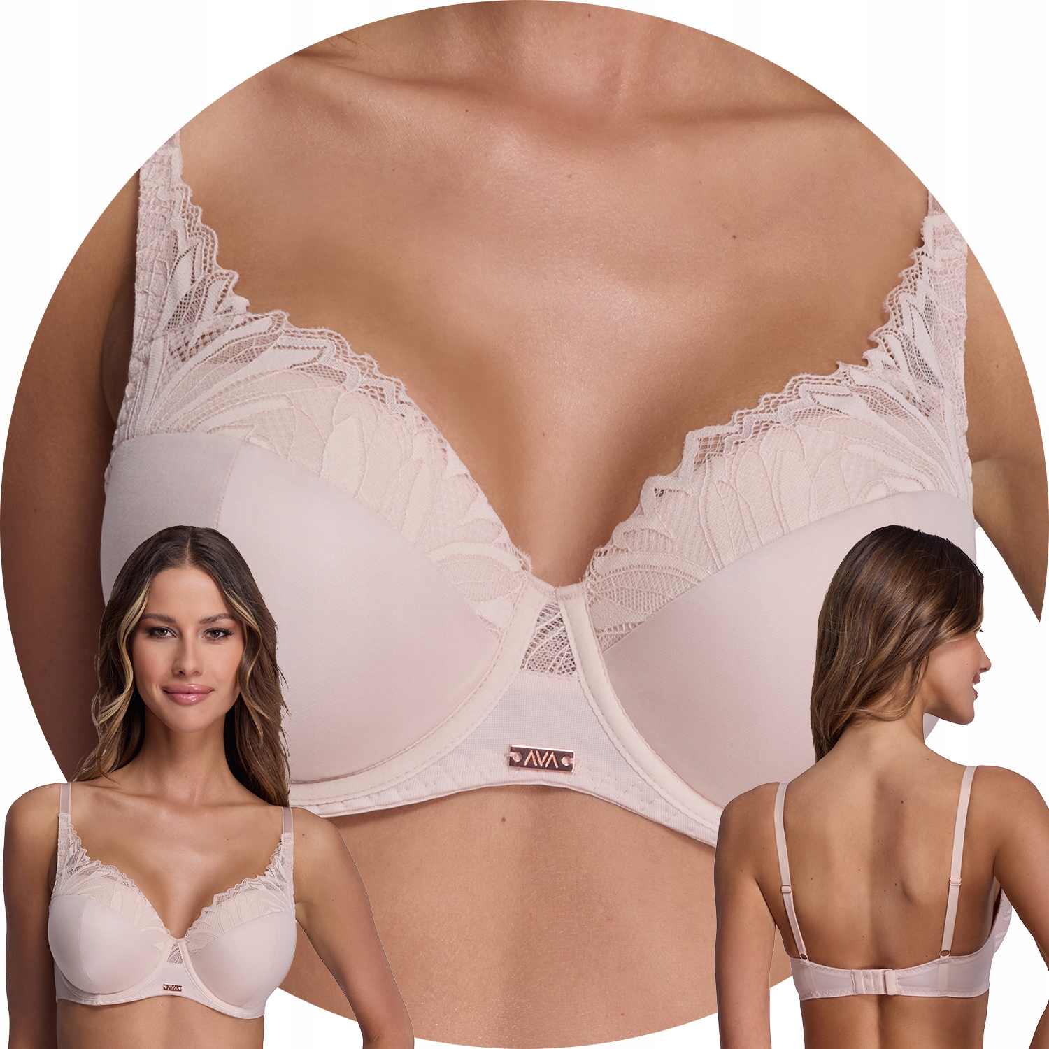 Ava 2107 Yasemin béžová 75I Vyztužená podprsenka