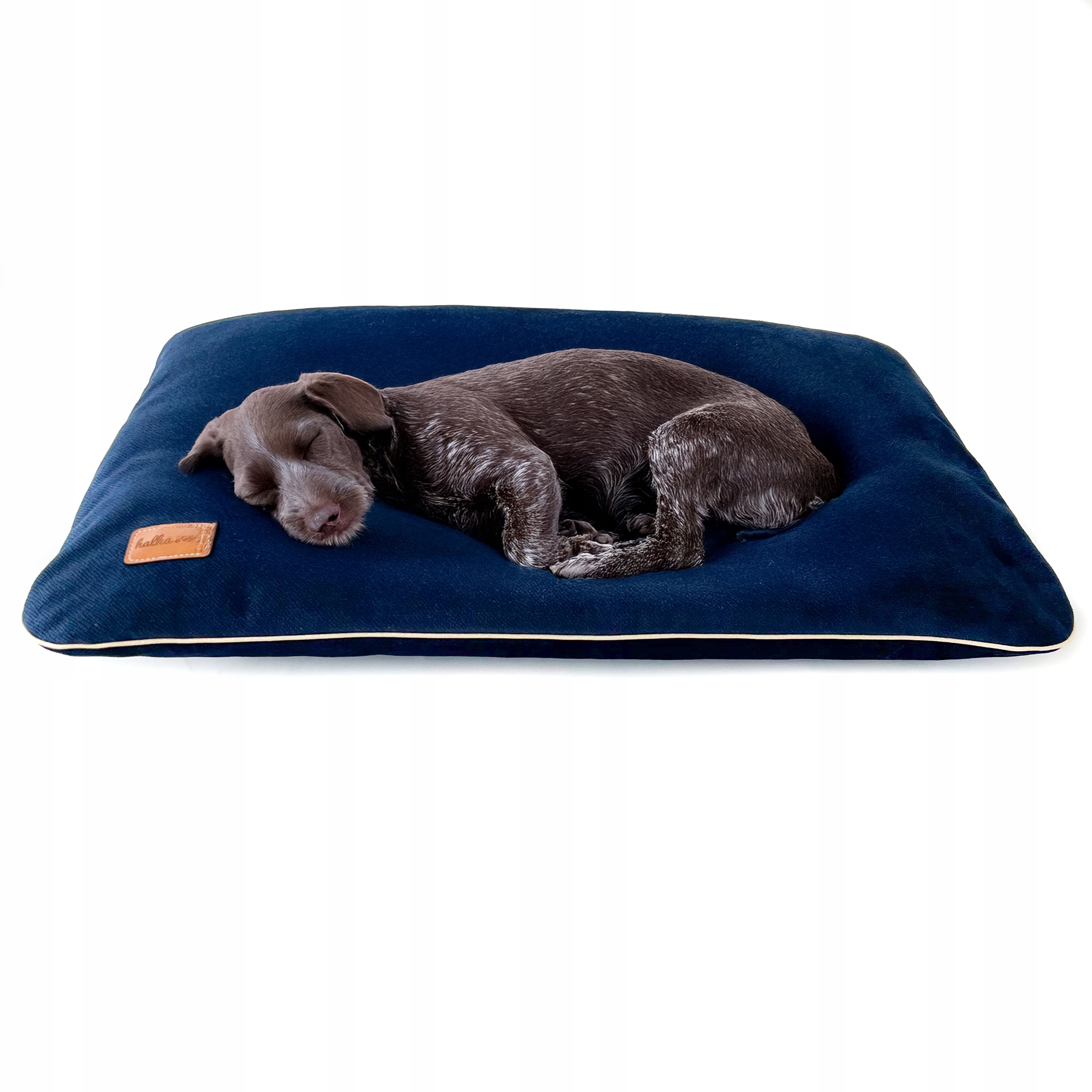 Levně Pelíšek pro psa, prémiový polštář pro psa tmavě modrý, 80 x 50 cm