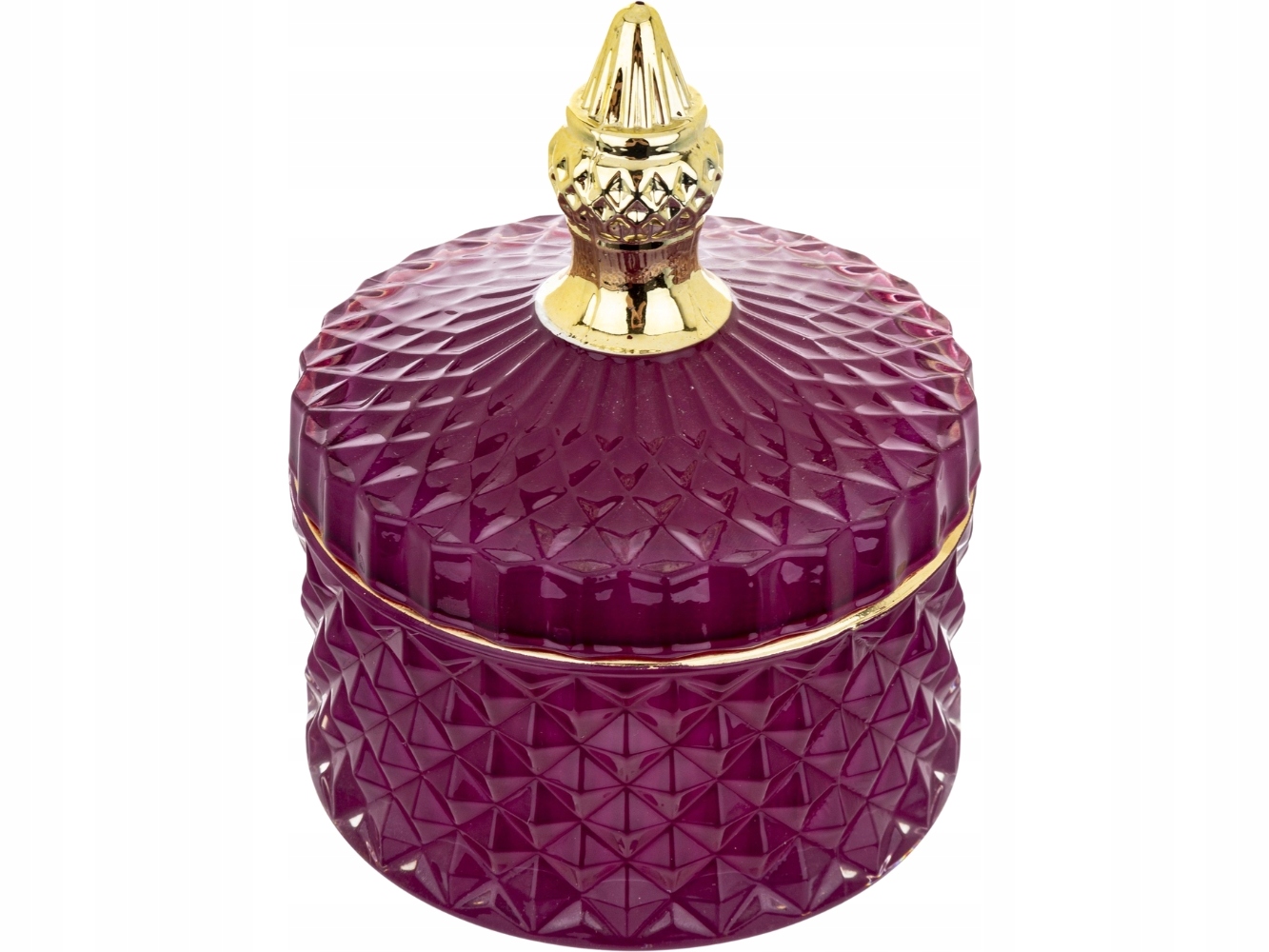 SZKLANY Pojemnik 13,5 x 10,5 cm NA WACIKI PŁATKI KOSMETYCZNE - Bordowy Marka Artpol