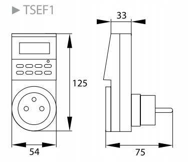 PROGRAMATOR ELEKTRONICZNY TYGODNIOWY B60-TSEF1 Stan opakowania oryginalne