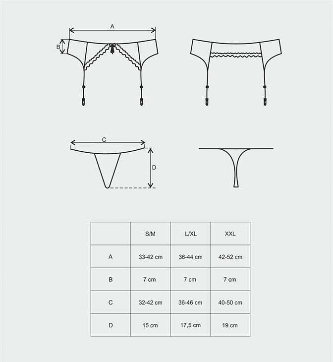 PAS DO POŃCZOCH Obsessive Charms rozmiar L/XL Kod producenta SS03507