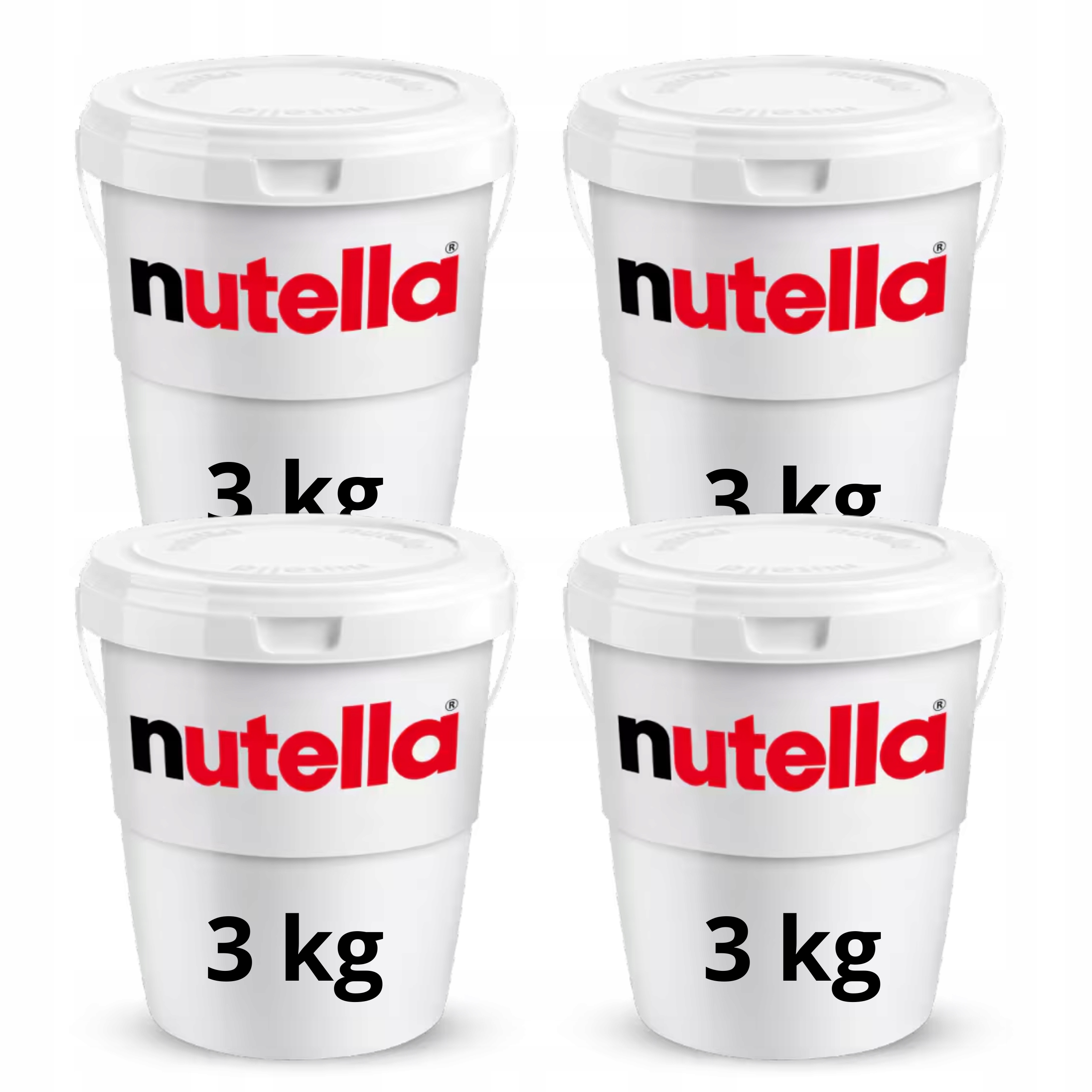 Nutella Ferrero 12 kg Krem Czekoladowo-orzechowy Duży Słodki 4x3 kg