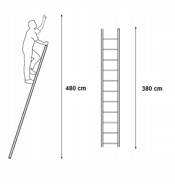 DRABINA PRZYSTAWNA ALUMINIOWA 5M LEKKA WYTRZYMAŁA Kod producenta brak