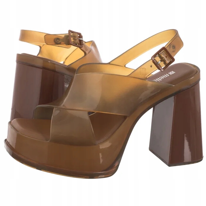 Dámské sandály na podpatku Melissa Dance Heel 35908/BB114 Brown