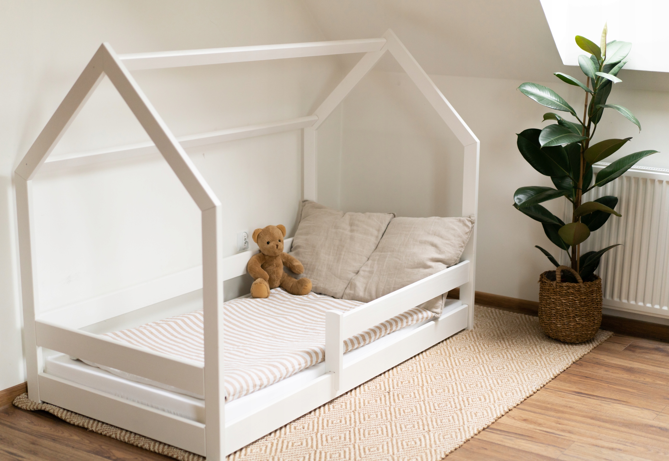 ŁÓŻKO DZIECIĘCE DOMEK 160x80 BIAŁE