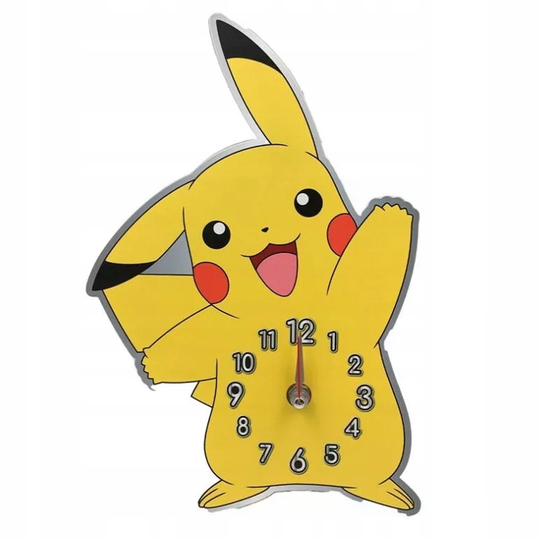 Nástěnné Hodiny Pikachu 3D Pokemon kovové dětské dekorace na zeď