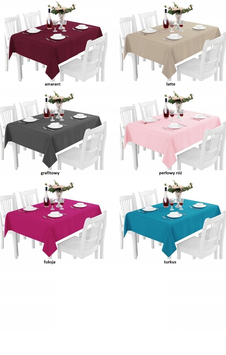 OBRUS GŁADKI MATOWY PRACTICAL 140x240 GRUBY KOLORY Kształt prostokątny