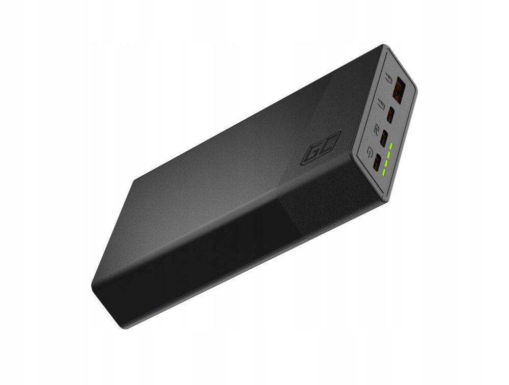 Green Cell Powerbank PowerPlay 20S Czarny 20000mAh 22,5W 3x Usb-c 1x Usb-a