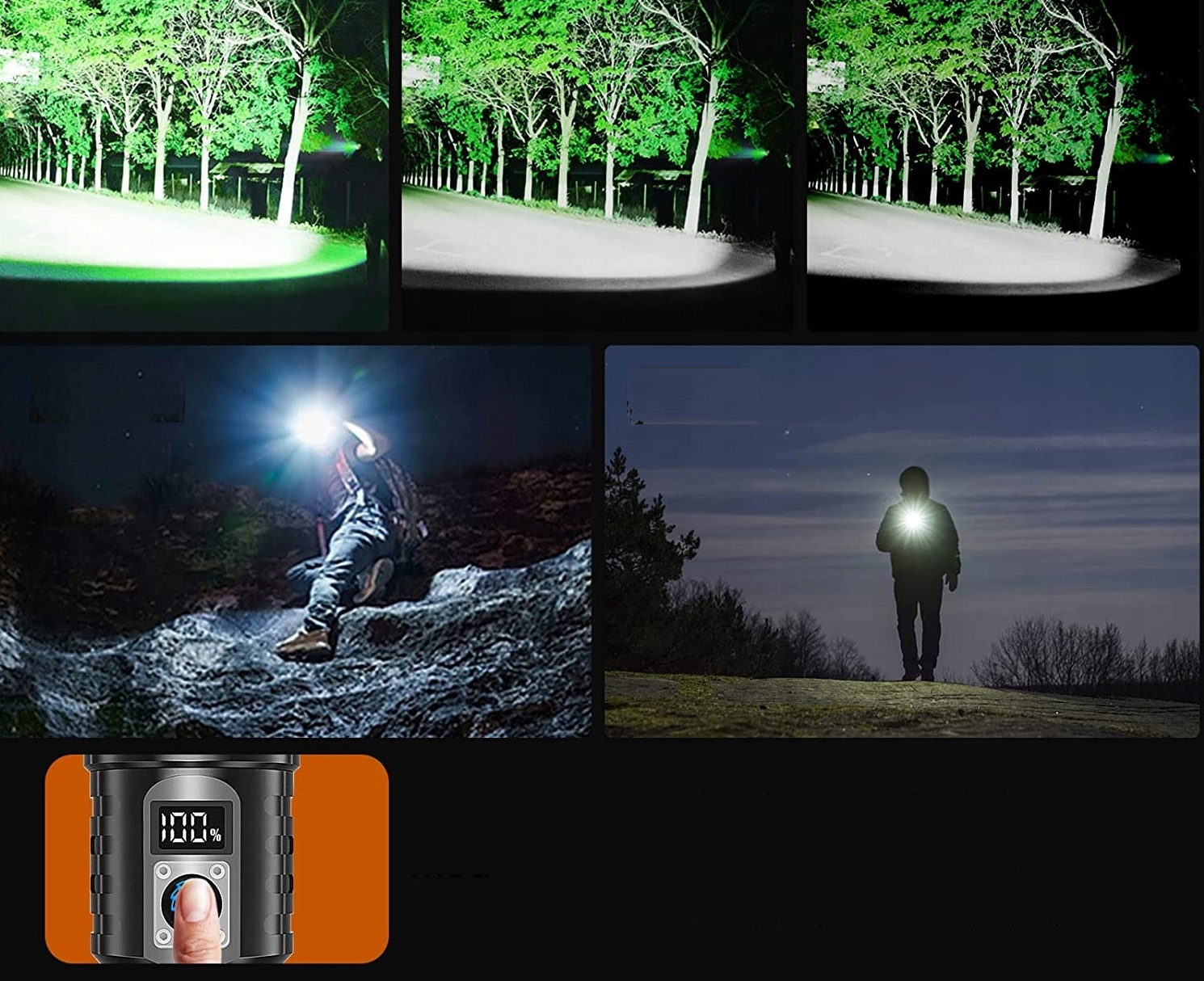 Mocna Latarka Taktyczna Wojskowa LED 20000 Lm Powerbank Shadowhawk XHM772 Rodzaj klasyczna