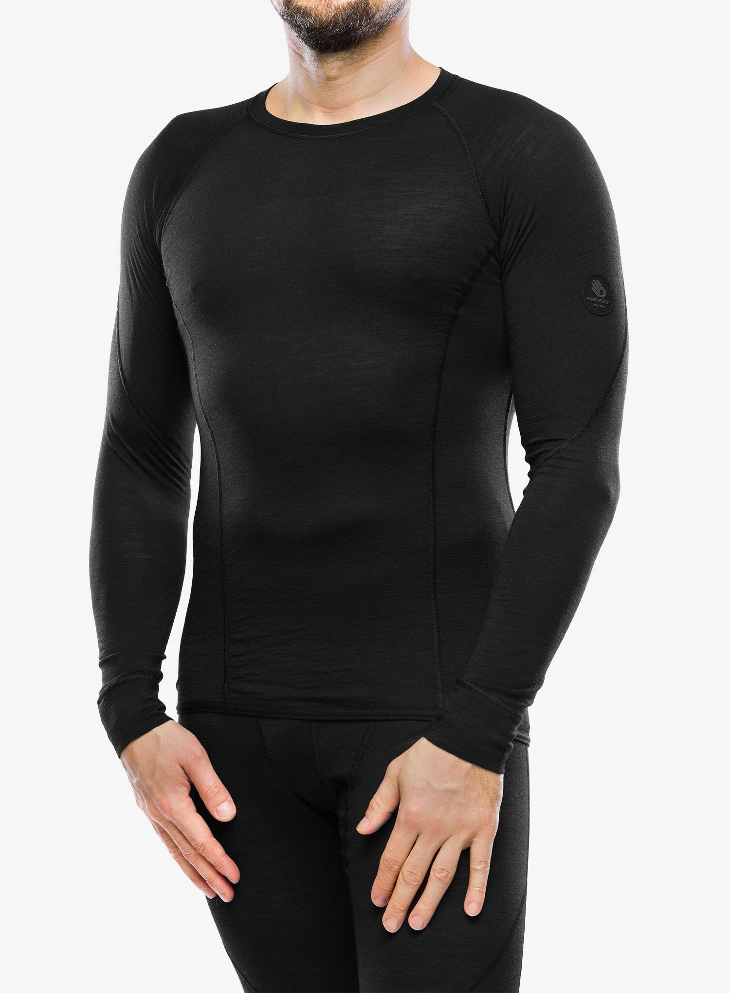 Termo Mikina Sensor Merino Air Tee Ls černá XL