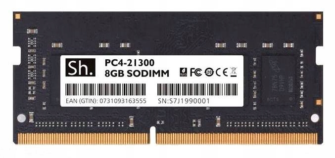 Pamięć RAM do laptopa Sh. DDR4 SODIMM 2666mHz 8GB Producent SH
