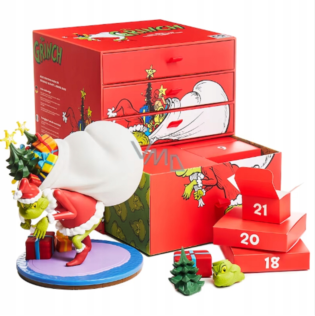 Levně Adventní kalendář Grinch 24dílná skládačka s licencí