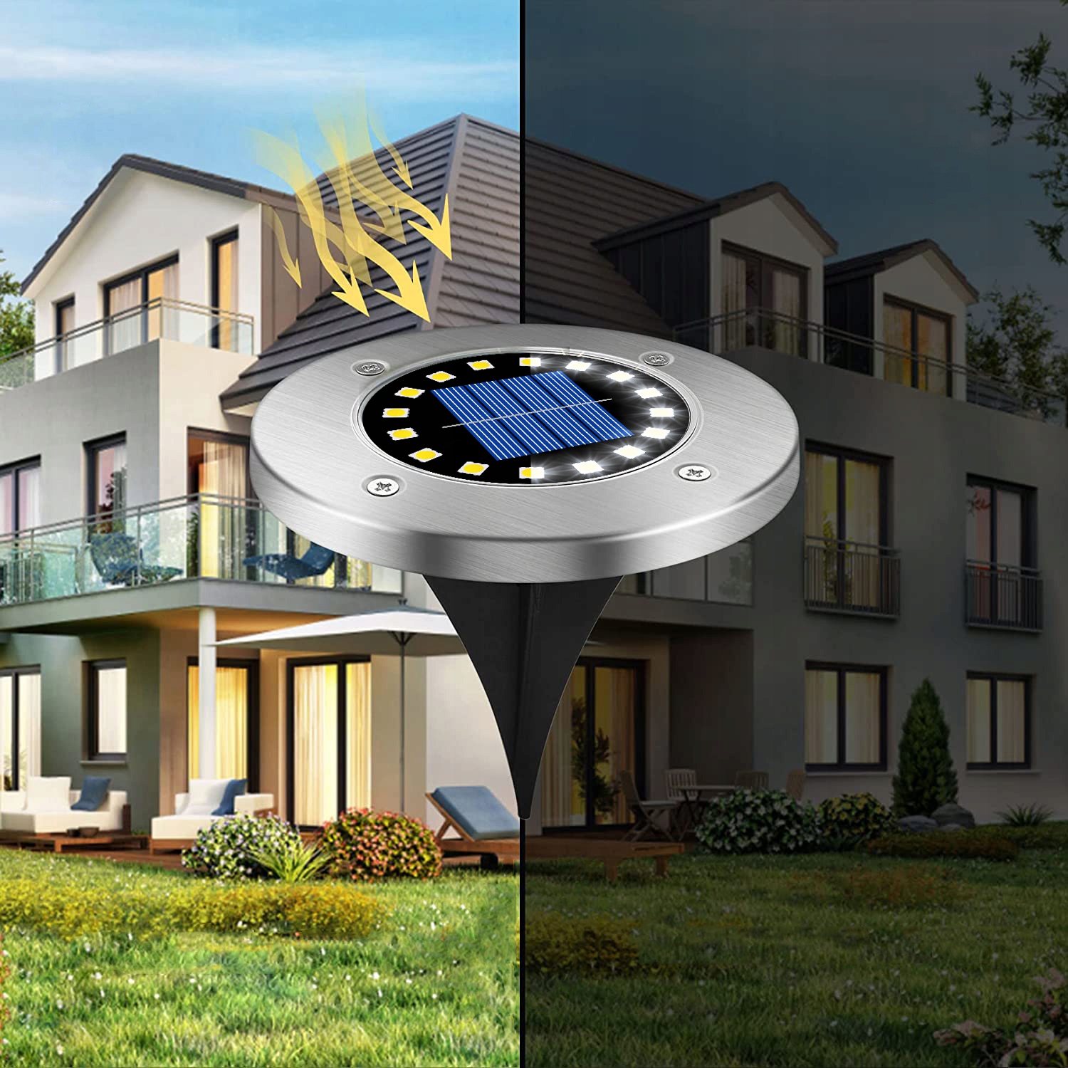 LAMPA NAJAZDOWA 16LED SOLARNA OGRODOWA GRUNTOWA x4 Marka bez marki