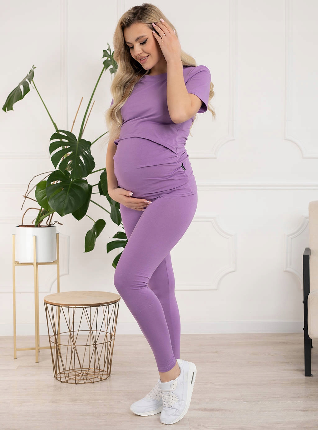 LEGGINSY CIĄŻOWE GETRY SPODNIE LEGINSY XL Długość nogawki długa