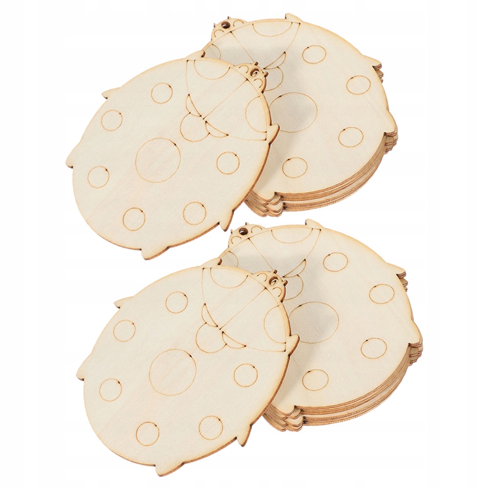 20 SZT. NIEDOKOŃCZONYCH WYCIĘĆ DREWNIANYCH BIEDRONKA Seria other