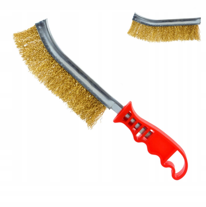 SZCZOTKA DRUCIANA MOSIĘŻNA WĄSKA SZCZELINOWA MOCNA