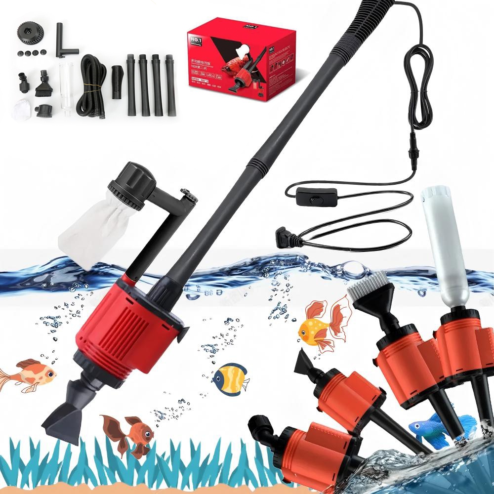 Elektrický Vysavač Do Akvária 6V1 Sada Na Čištění Štěrku