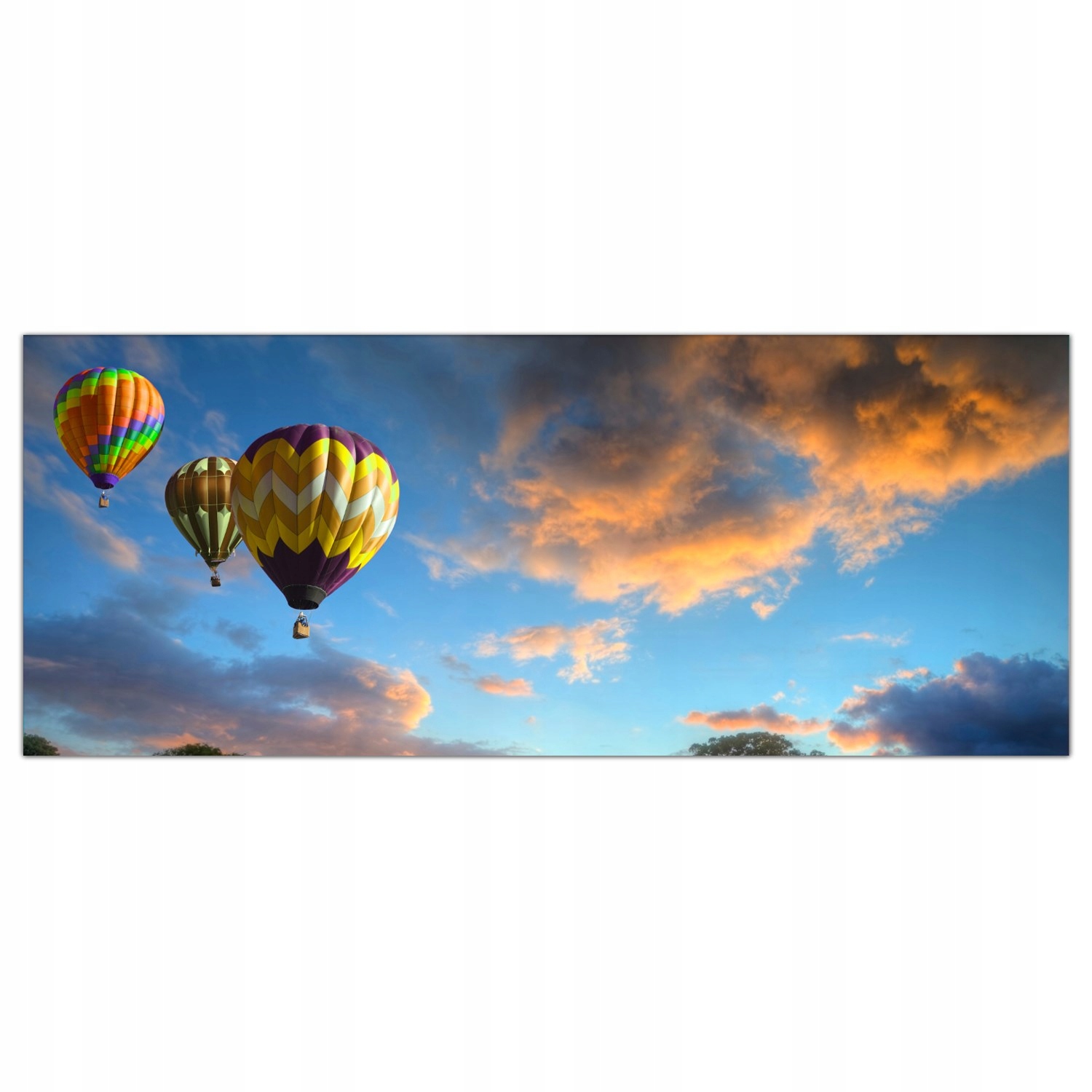 

Obraz na szkle Foto Balon Łąka Pole Lawenda 125x50