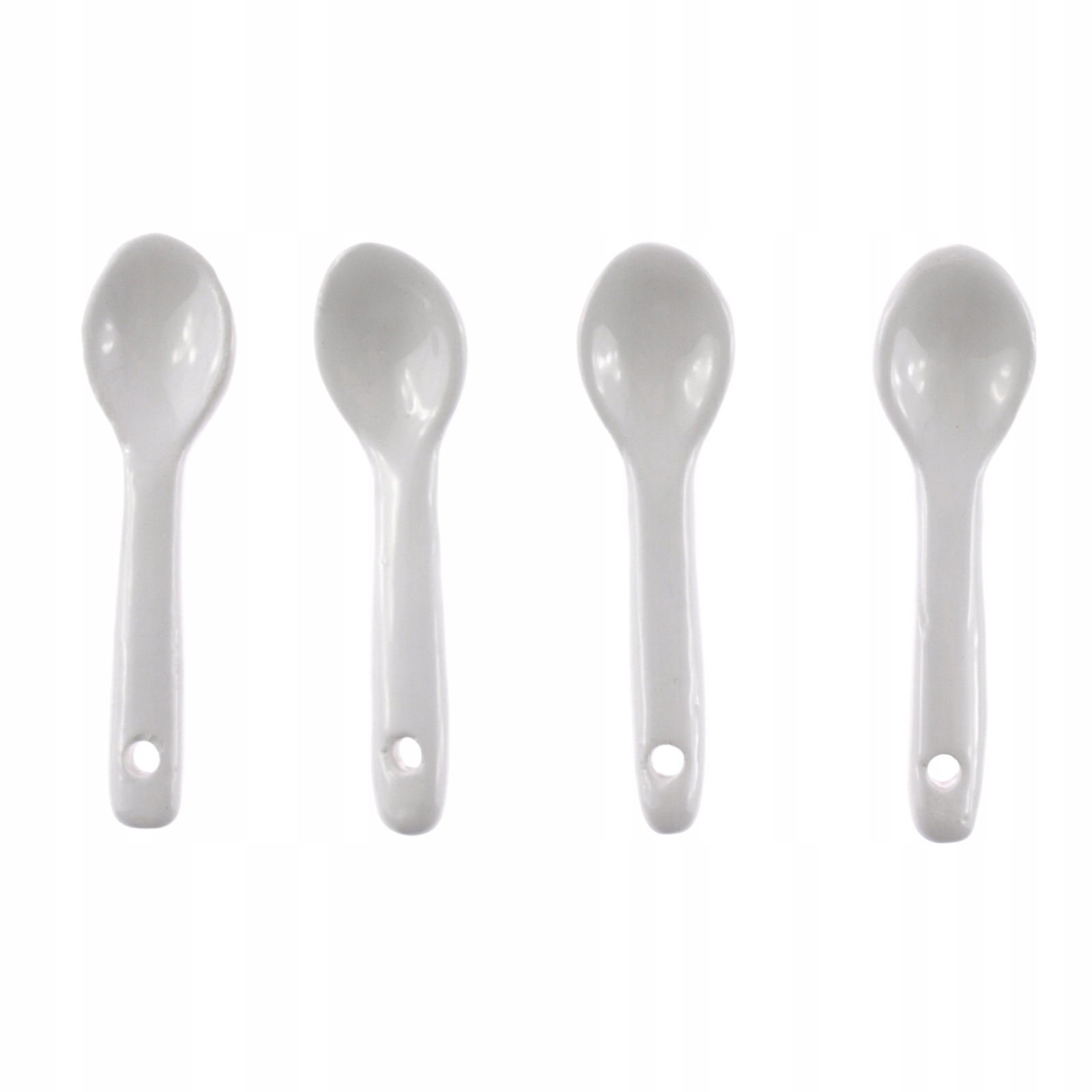 

Łyżeczki ceramiczne dekoracyjne białe 7 cm 4 szt.