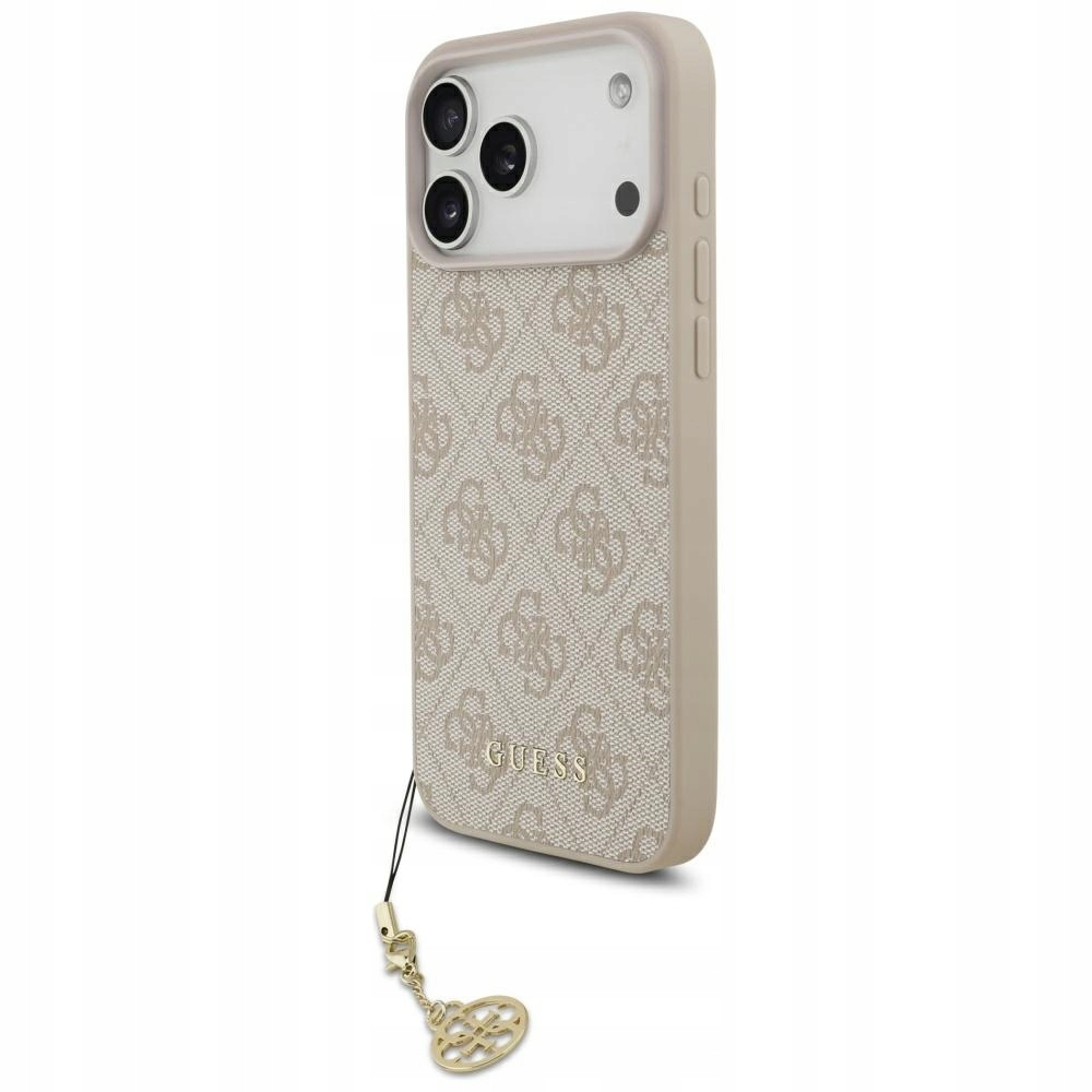 Pouzdro Guess 4G Charms Collection MagSafe pro iPhone 17 Pro Max, růžové