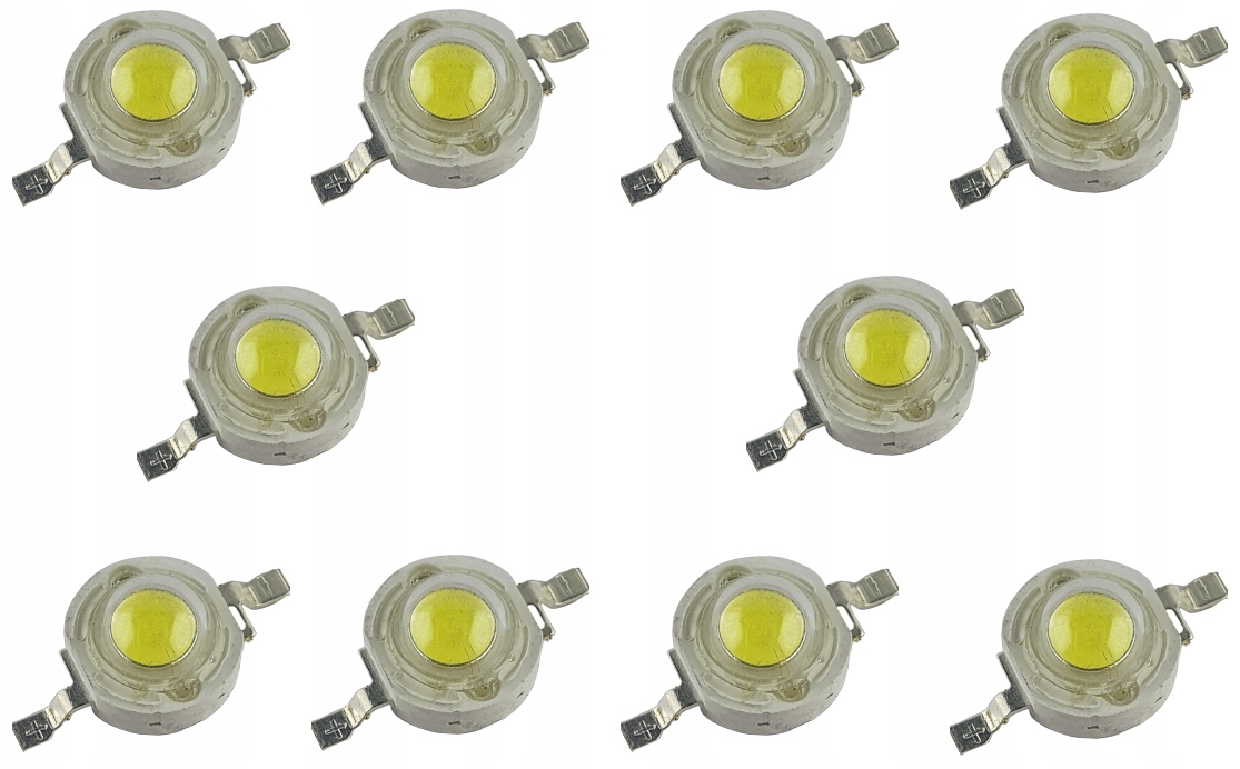 

10x Dioda Led 1W Zimna 8500K Epistar 33mil
