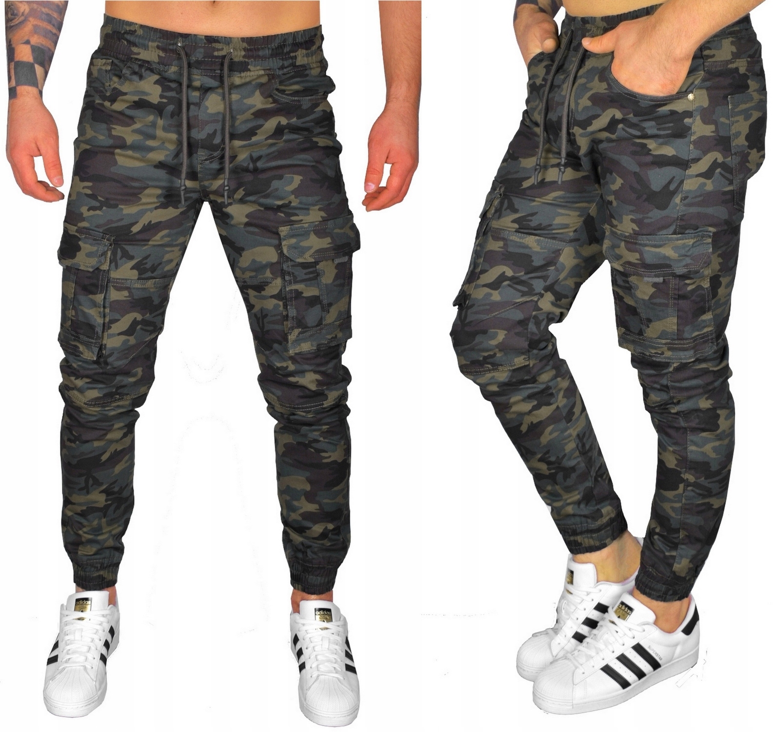 BOJÓWKI MĘSKIE SPODNIE ELASTYCZNE JOGGERY JAKOŚĆ