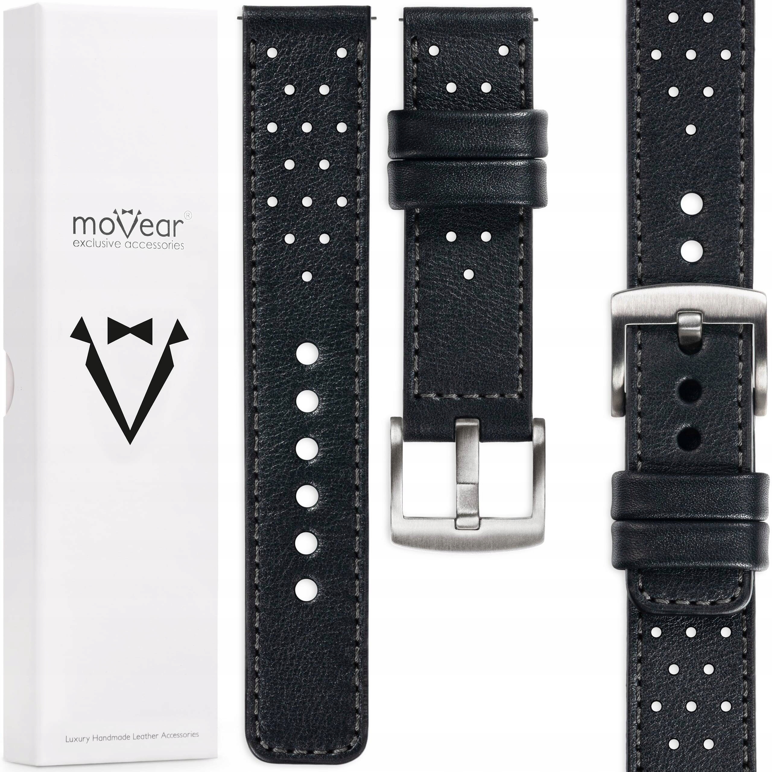 Řemínek 20 mm pro Samsung Watch 7 6 5 4 3 Pro kožený exkluzivní Movear