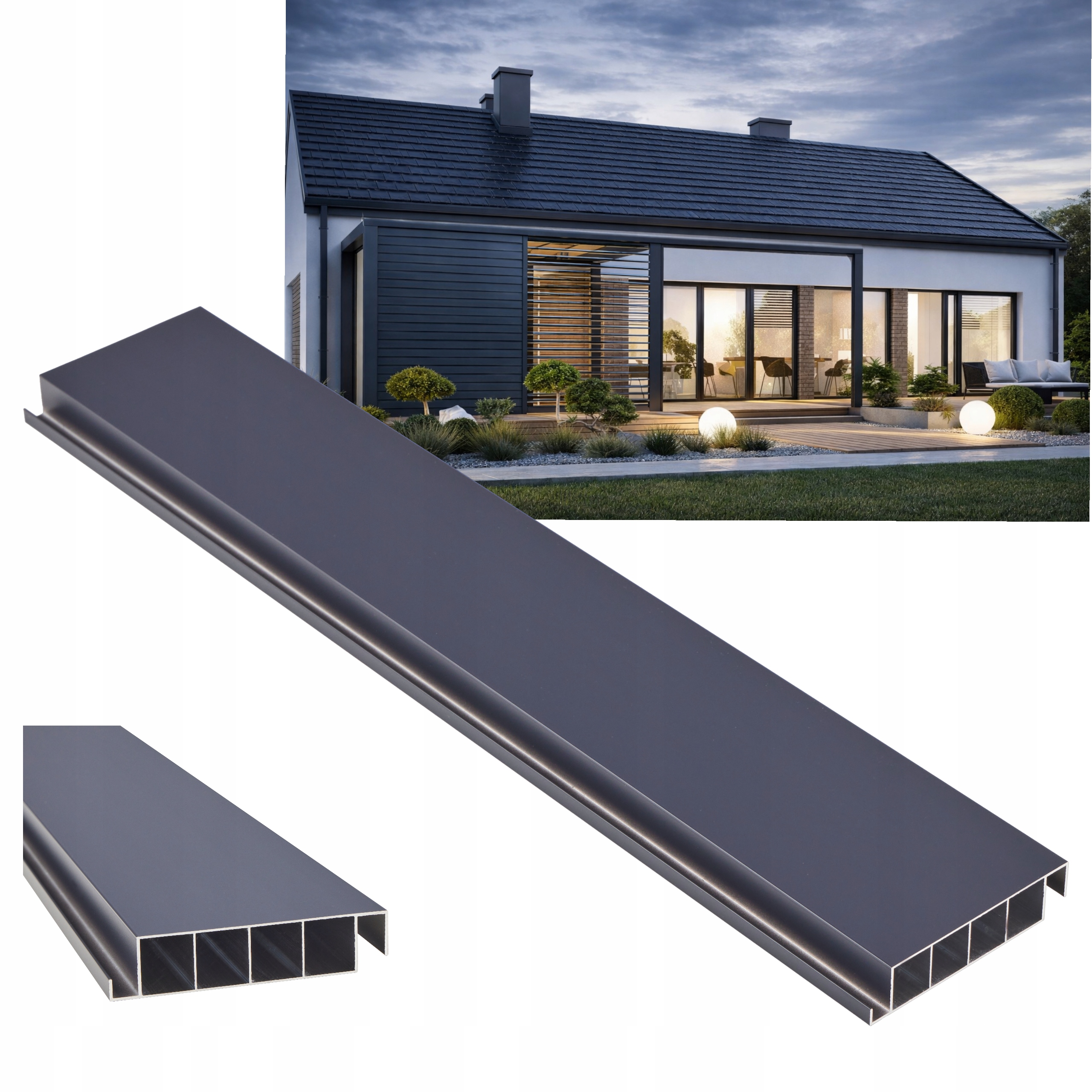 Pohyblivé Desky Pro Žaluzie Shutters Panel Altán Pergola Antracitová 150 CM