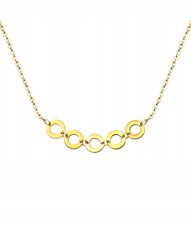 

Naszyjnik stal chirurgiczna okręgi złoty