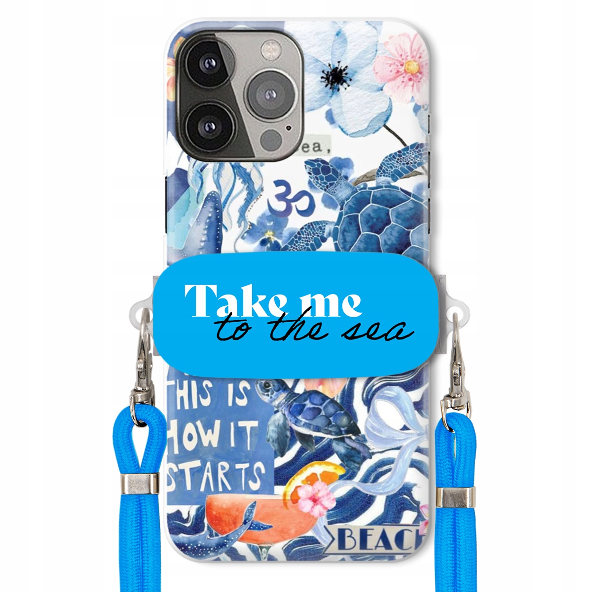 Puzdro pre iPHONE 13 Pro Max Premium Vodítko Blue Držiak Take Me To The Sea