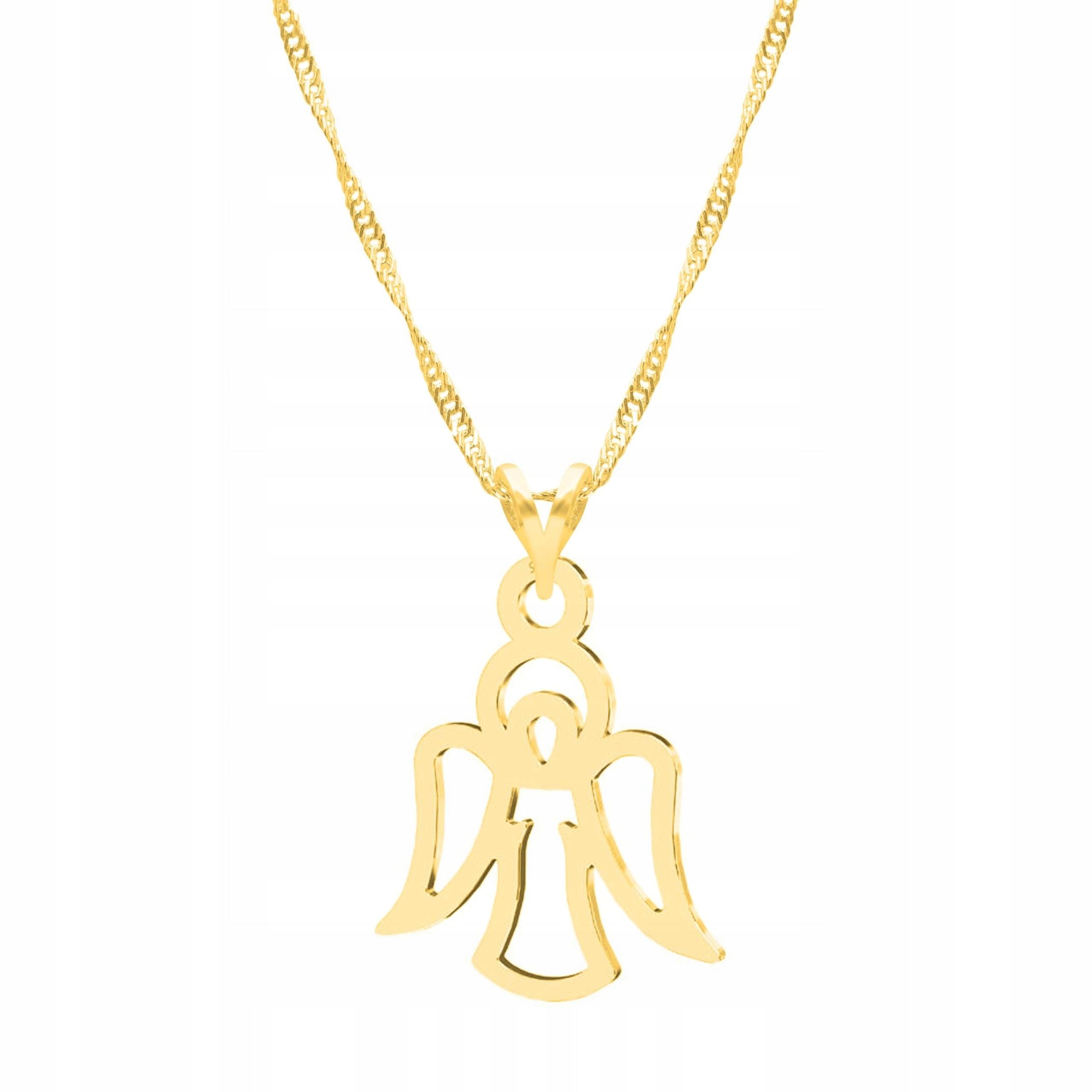 Zlatý náhrdelník s andělem Anděl strážný Anděl Stříbro 925