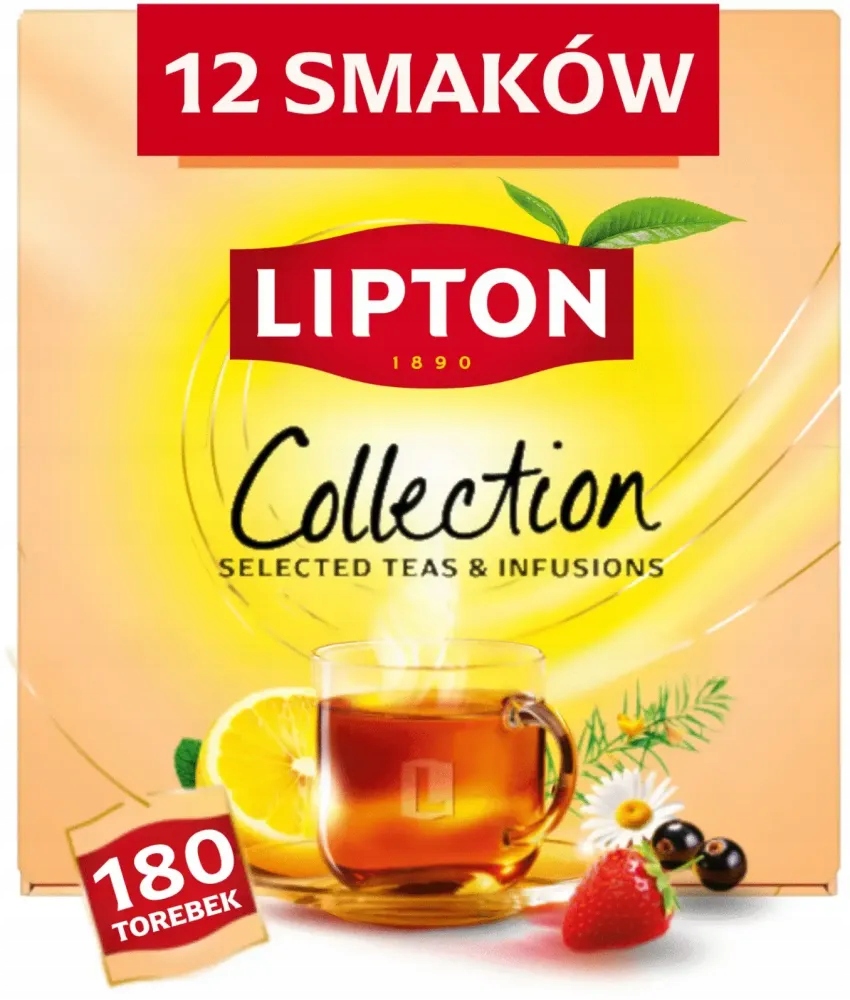 Zestaw herbat w kopertach Lipton Variety Pack, 12 smaków, 180 sztuk