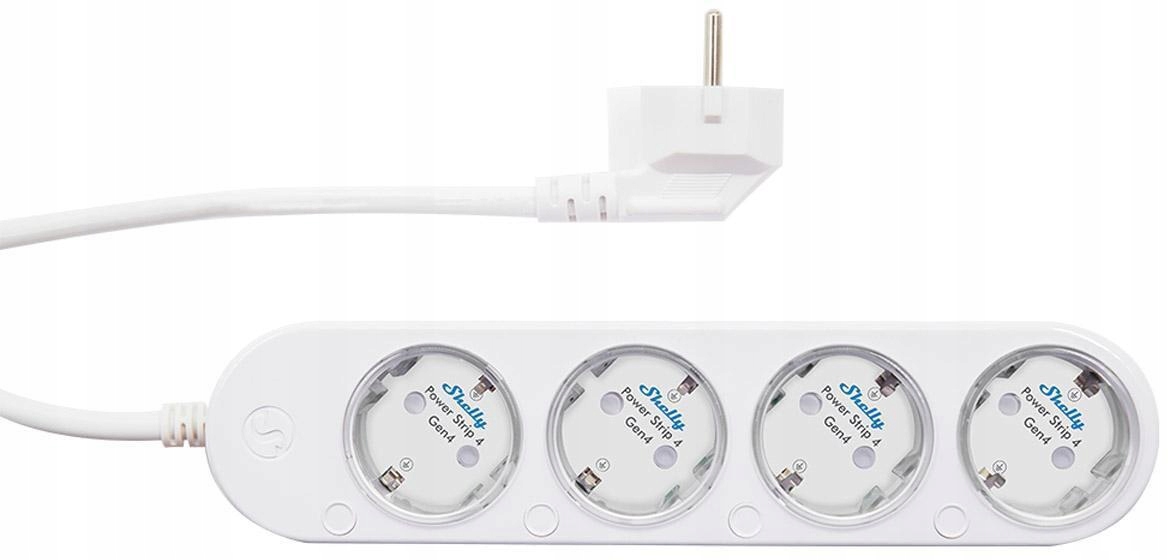 Shelly Listwa Zasilająca PowerStrip 4 Gen4 12A 4xGniazdo WiFi Zigbee Matter