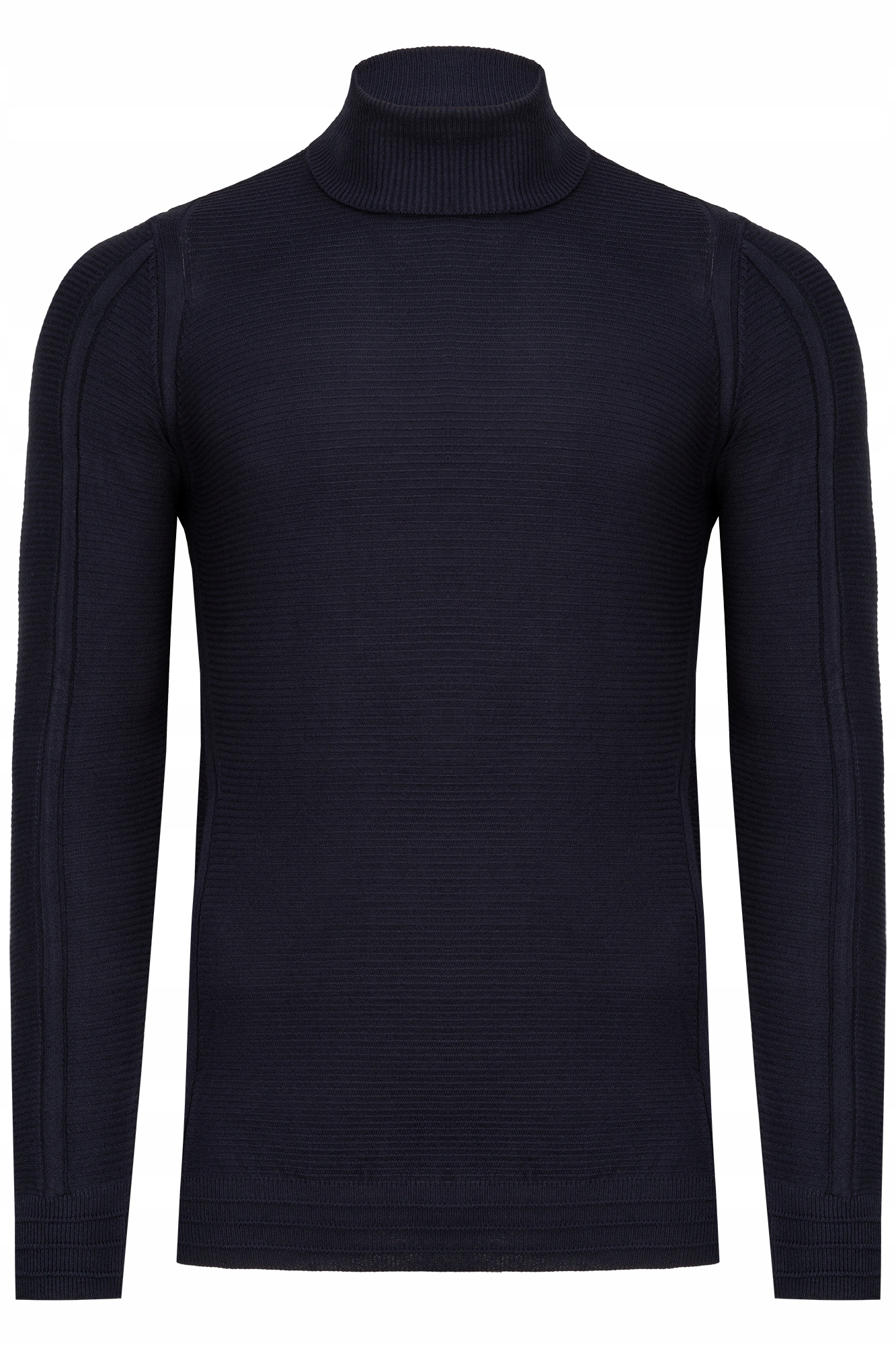 Rolák Pánský Tmavě Modrý Svetr Slim Fit Vlna: XXL