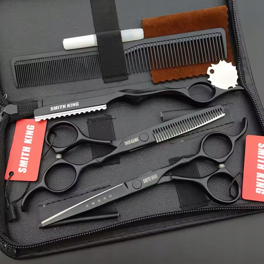 Smith King Sada nůžek pro kadeřníka, černá