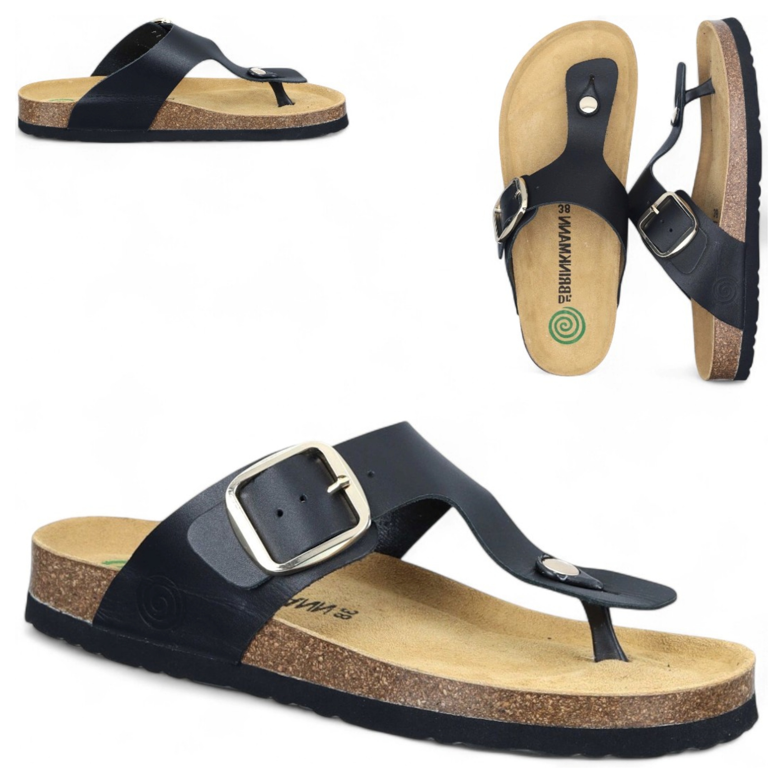 Žabky 40 dr. Brinkmann Elegantní Pohodlné Černé