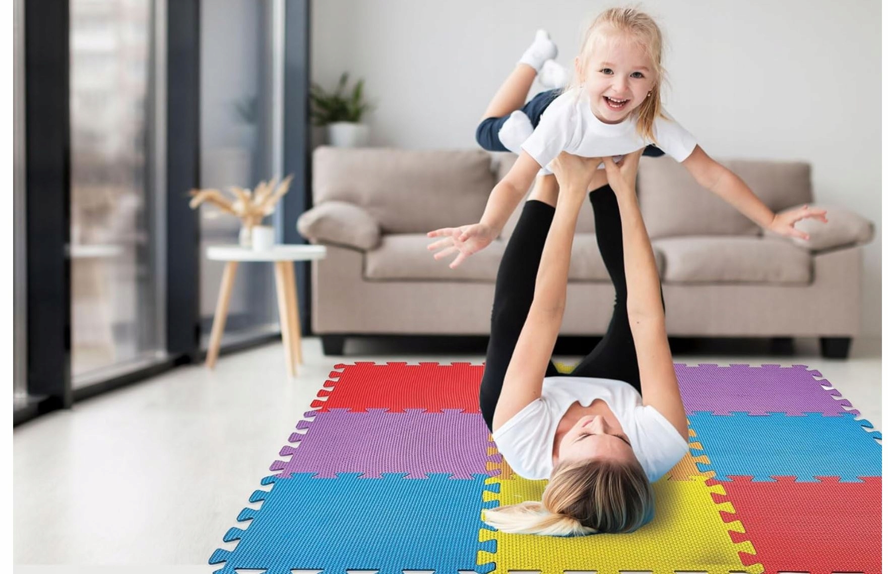 DUŻE PUZZLE PIANKOWE MATA PIANKOWA 10 sztuk 30x30 Kod producenta 01