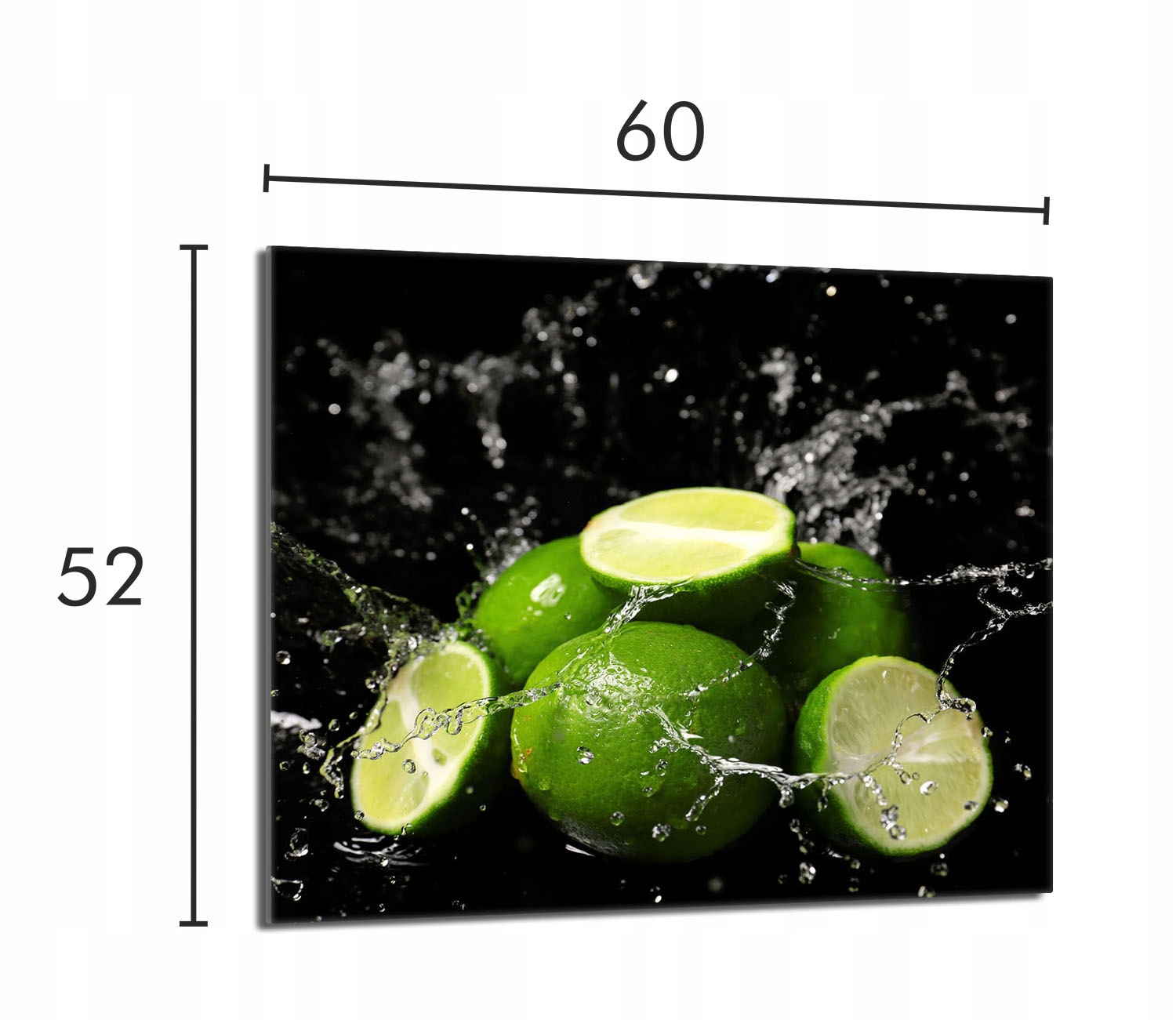 

Szklana płyta ochronna na kuchenkę 60x52 Limonka