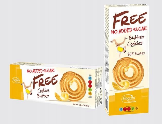 Ciastka kruche maślane BEZ CUKRU 135 g Bogutti
