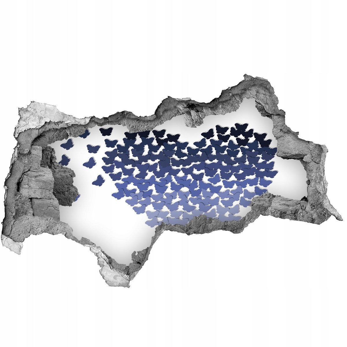 

Naklejka 3d dziura na ścianę Serce z motyli 115x88