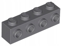 

Lego 30414 klocek wypustki 1x4 c.szary 1 szt Dbg N