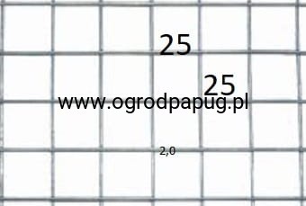 

Siatka zgrzewana aluocynk ocynk 500x500 25x25x2