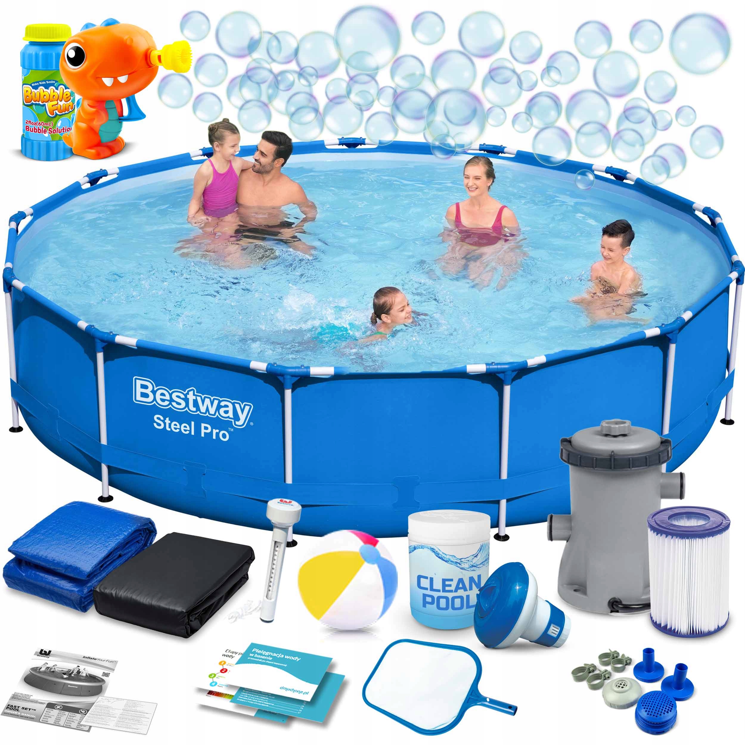 

Basen Ogrodowy Stelażowy 396x84cm Bestway 16w1