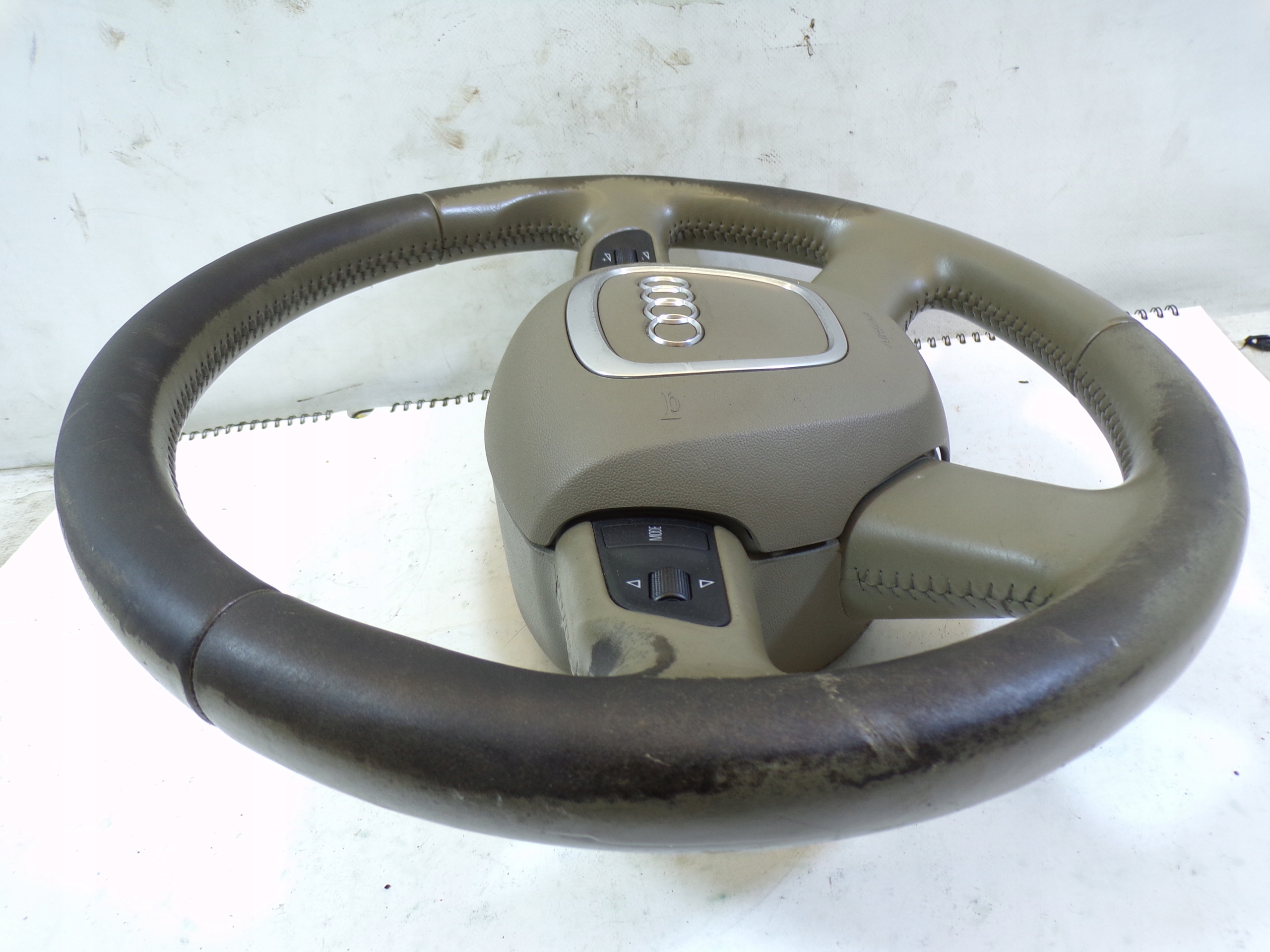 steering wheel, AUDI A6 C6 leather MULTIMEDIALNA