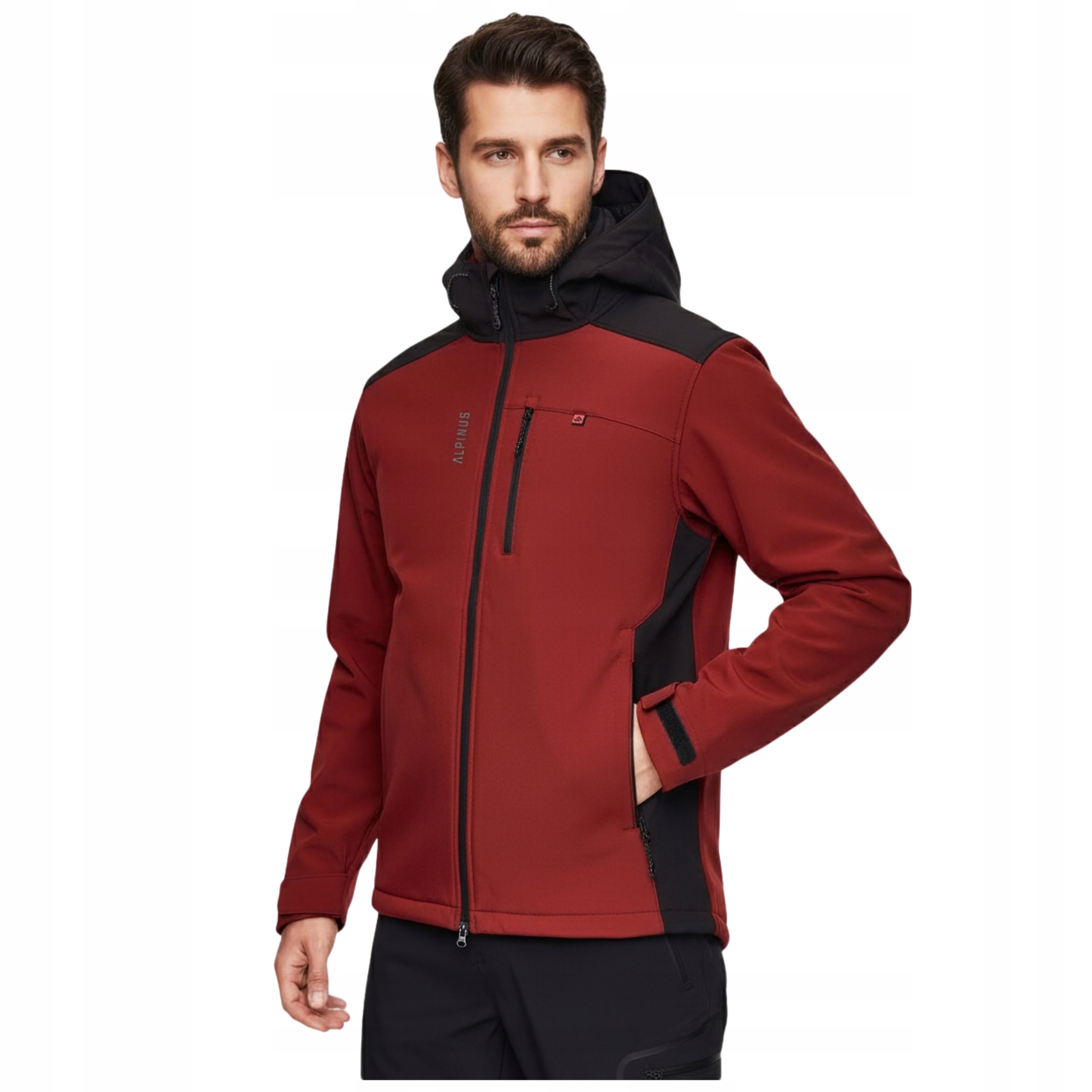Alpinus Kurtka Softshell Męska Z Kapturem Wodoodporna Z Membraną L