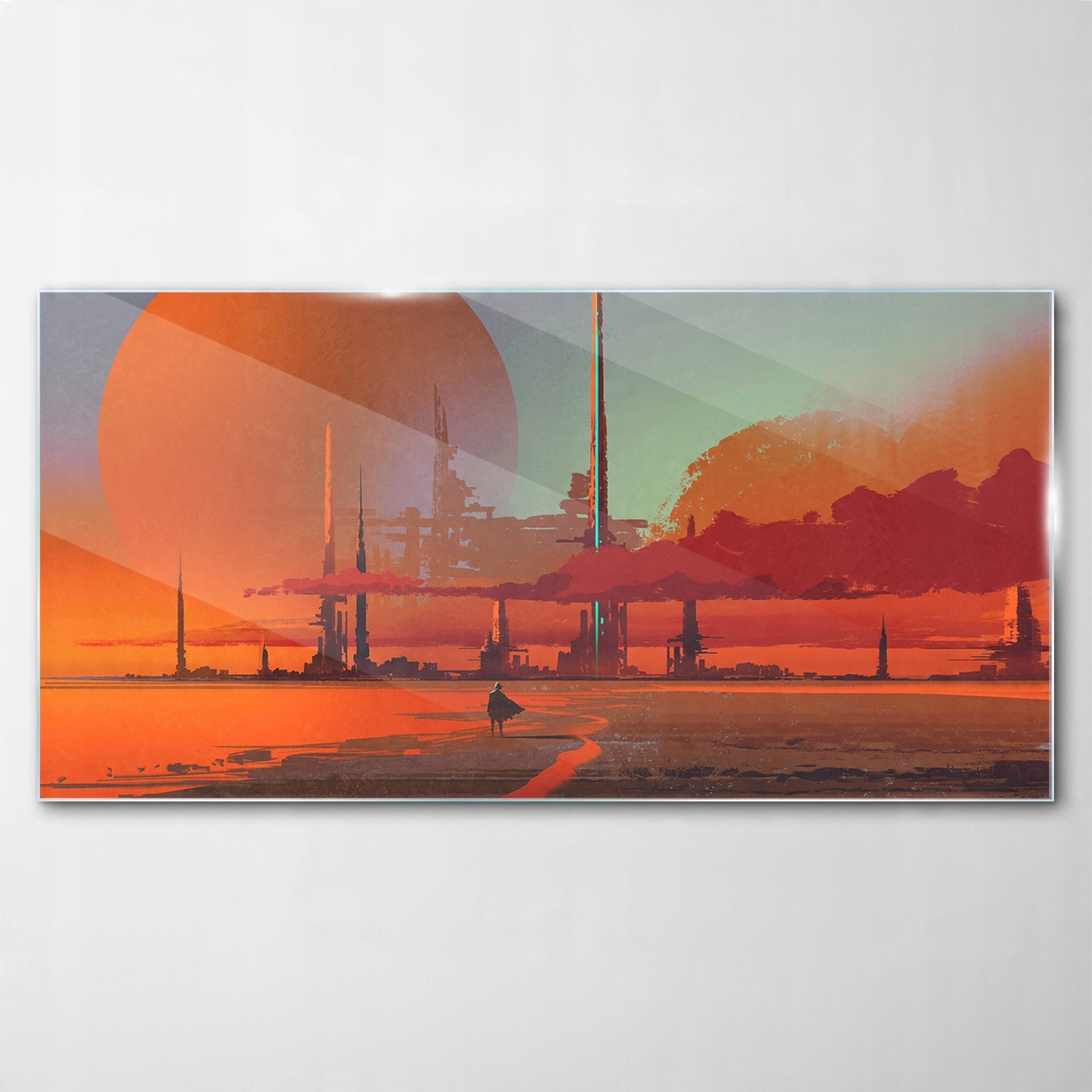 

Obraz Szklany Dekor SciFi Pustynia Księżyc 120x60