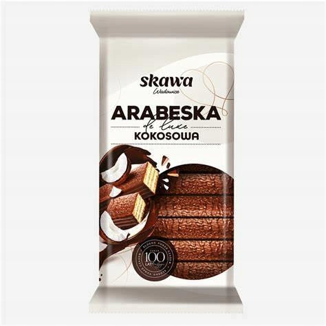 15 Sztuk Skawa Wafelki 190G Arabeska Kokos De Luxe